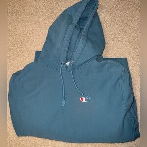Teal Champion Hoodie Size L Used